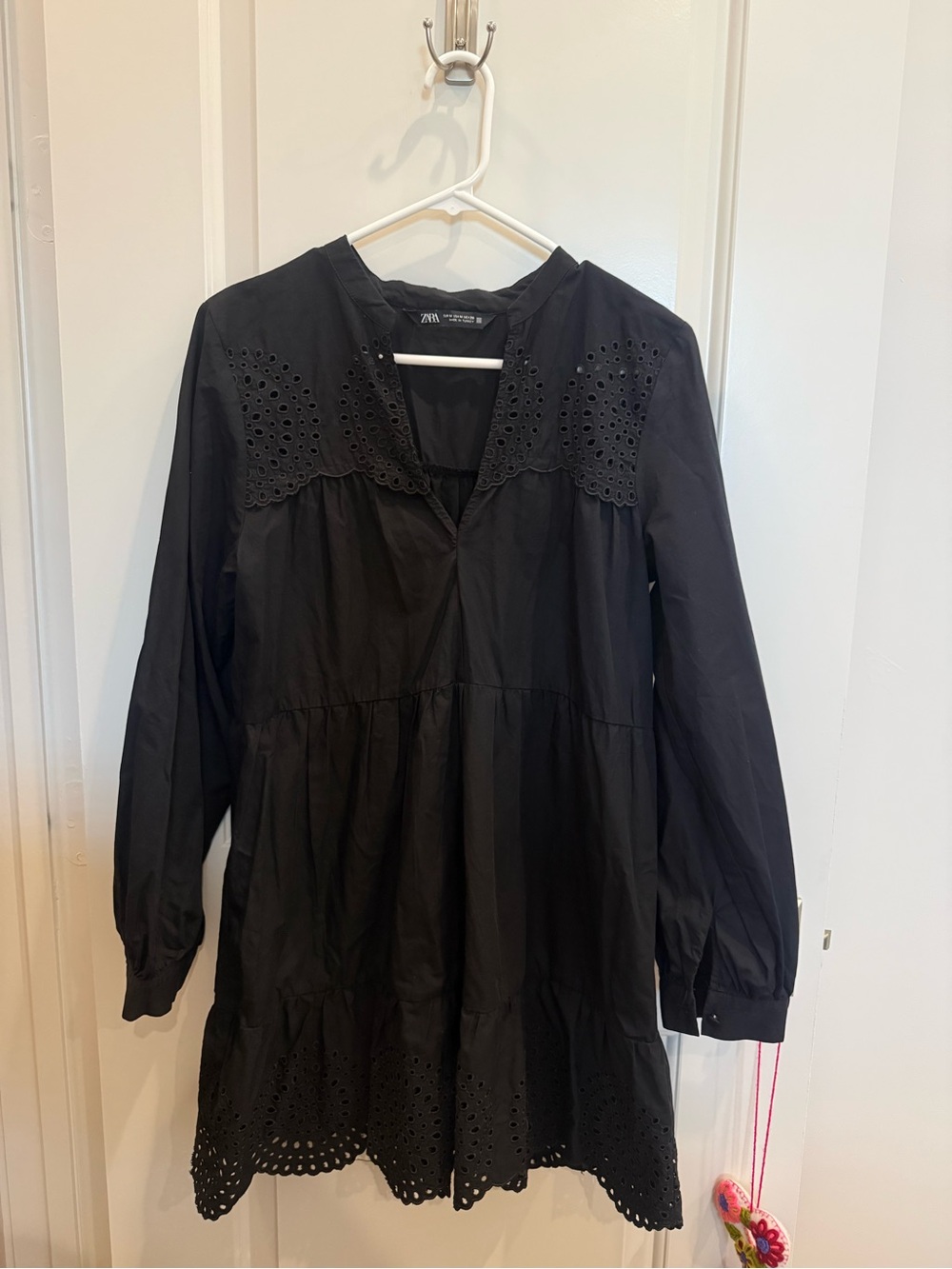 Zara Black Long Sleeve Mini Dress